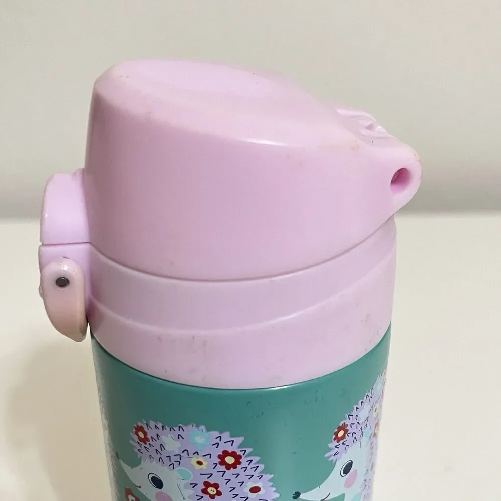 Pottery Barn Kids Mackenzie Aqua Hedgehogs Water Bottle - USED FLAWS